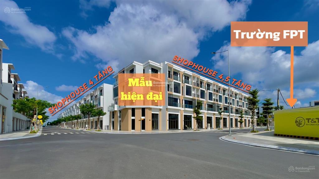 Căn shophouse 4,5 tầng cạnh trường học, phố ẩm thực đường thái sơn 2. giá 7,6 tỷ (all in 100%)