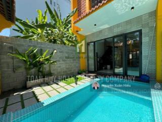 Nhà đẹp 3 tầng có hồ bơi khu nam việt á  d881