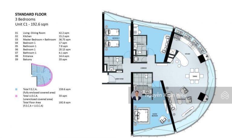 Căn hộ cao cấp azura 188m² 3pn, view trực diện sông hàn
