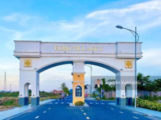 Bán đất biệt thự euro village 2 hướng tây nam 300m2 view kênh đẹp  khu vip