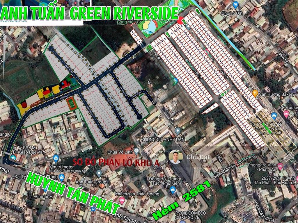 Chính chủ bán gấp lô đất 2 mặt tiền kdc green riverside đường huỳnh tấn phát, 82m2, giá 4.9tỷ đồng