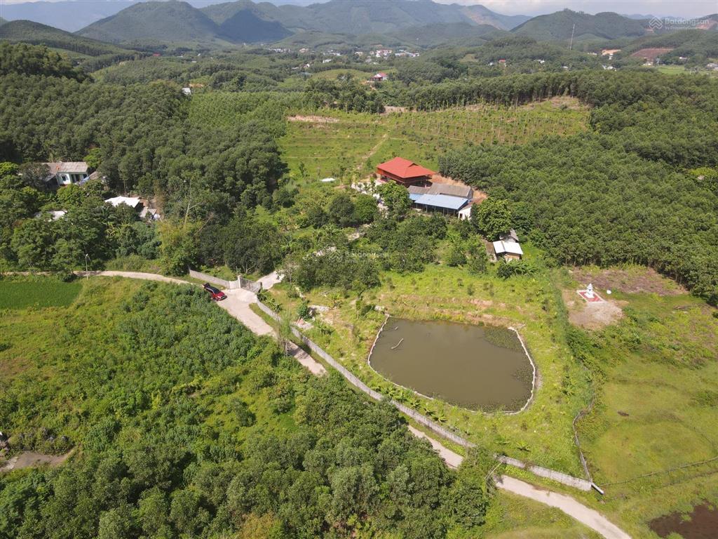 Gđ cần bán 9600m2 1400m2 sẵn khuôn viên nhà sàn vườn cây ao cá tại bình sơn, sông công thái nguyên