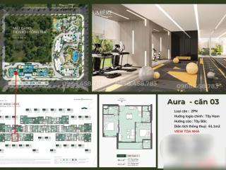 Smart city chính chủ cần bán căn 2 ngủ, 61m2, thiết kế đẹp tại lumiere evergreen