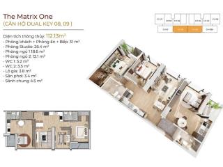 Bán gấp căn hộ 3pn duakey 112,8m2 view trọn công viên mễ trì cực thoáng, tầng trung đẹp