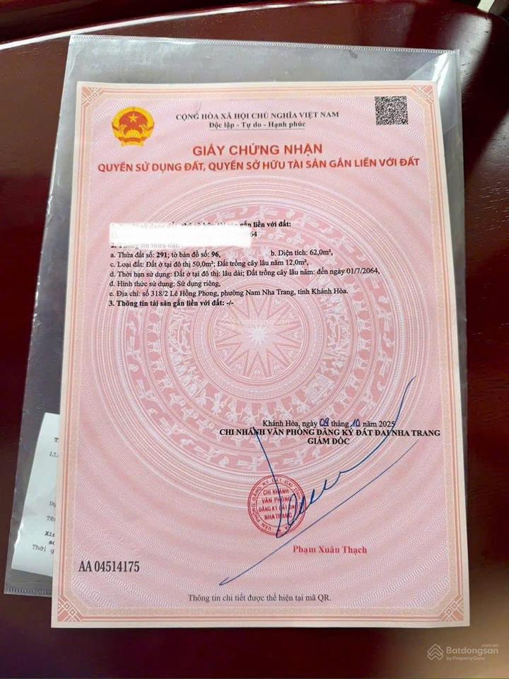 Bán lô đất gần mặt tiền lê hồng phong cách đường chính chỉ 30m