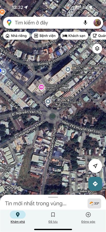 Bán lô đất duy nhất còn lại, đất mặt tiền đường liên phường gần vòng xoay hiệp thành 3, tp hcm