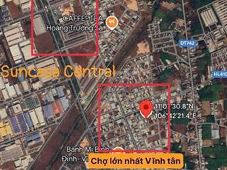 Bán lô đất mặt tiền kinh doanh khu d  vsip 2  tp tân uyên giá 2 tỷ6, 200m2