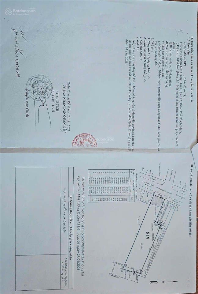 Bán đất mặt tiền nguyễn văn quá dt 1032m2, tặng bản vẽ xd cao ốc văn phòng 9 lầu