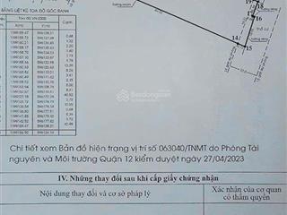 Bán đất mặt tiền nguyễn văn quá dt 1032m2 tặng bản vẽ xd cao ốc văn phòng 9 lầu