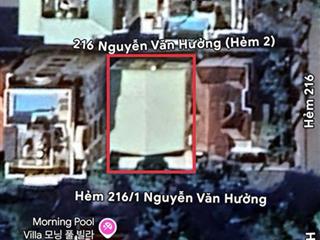 Đất 2 mt 300m2 trục nguyễn văn hưởng, chỉ tiêu xây hầm 5 tầng, hướng đông nam
