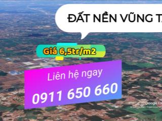 Bán đất 6,5tr/m2 sổ đỏ thổ cư vũng tàu đường tỉnh lộ