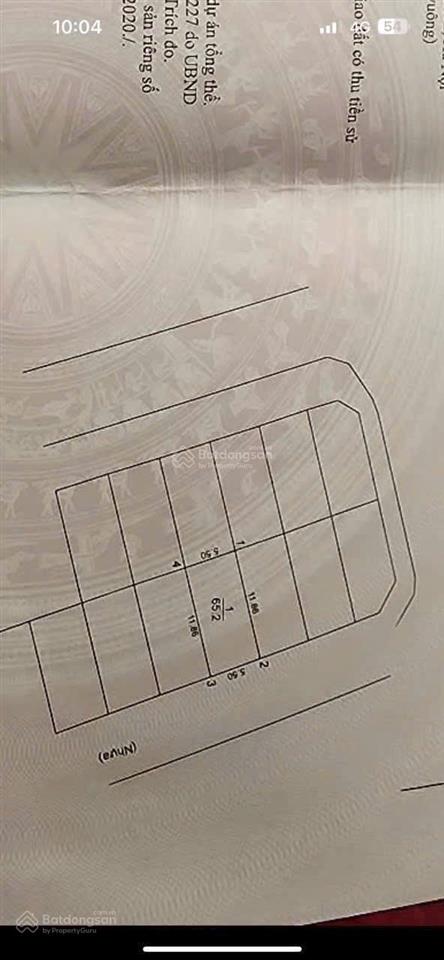Bán đất đấu giá cự khối 65.2 m2 giá đầu tư