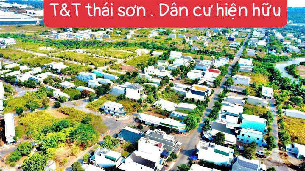 Cần bán nền đất 100m2 đường nhựa 12m kdc thái sơn, đã có sổ. hướng nam, giá 2tỷ130