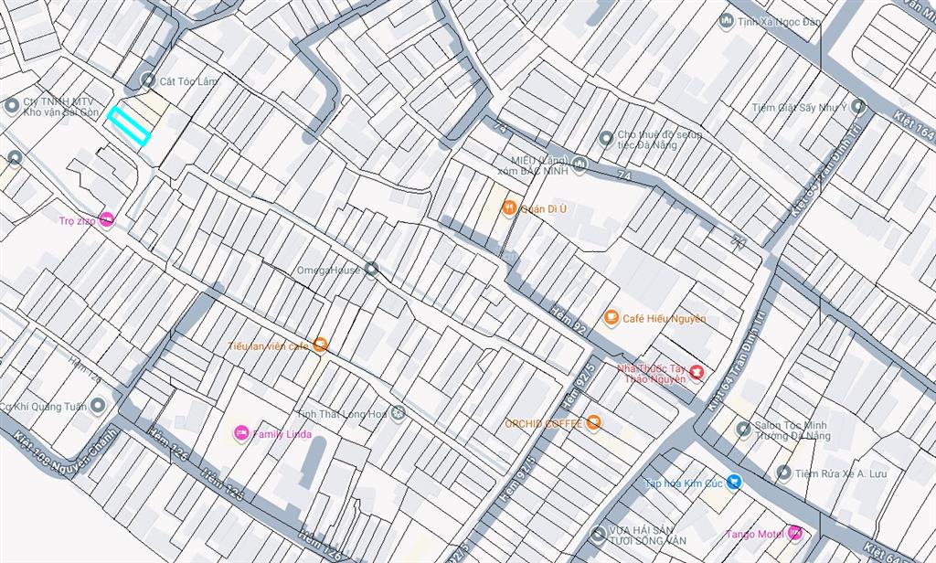 Bán đất đường kiệt 64trần đình tri, sát biển