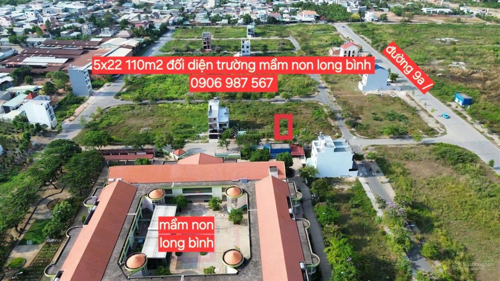 Ngay trường mầm non long bình, đường 12m, 5x22 110m2, tđc phước thiện, ngay đường 9a 0904 968 ***