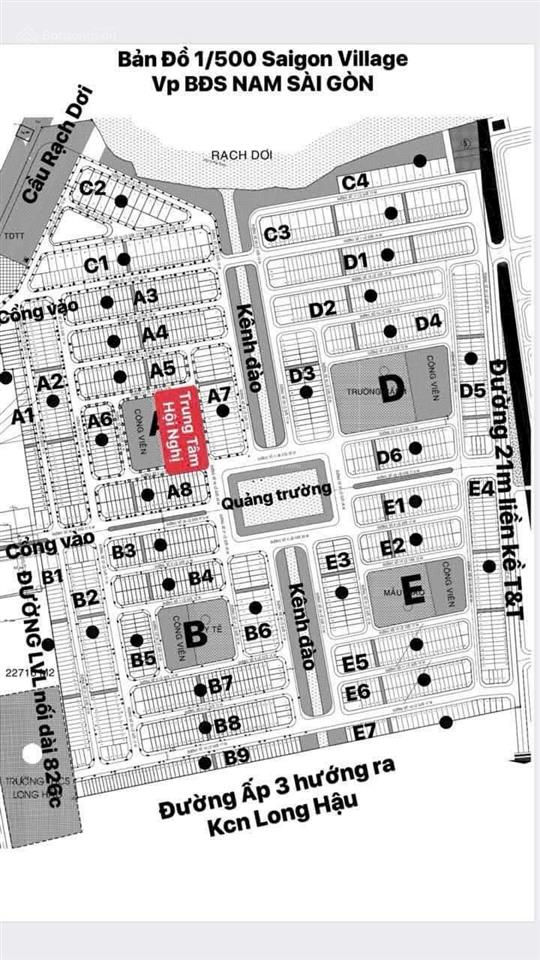 Dự án saigon village đường lớn lộ giới 15. giá chỉ 2tỷ090. dt 80m2. sổ hồng