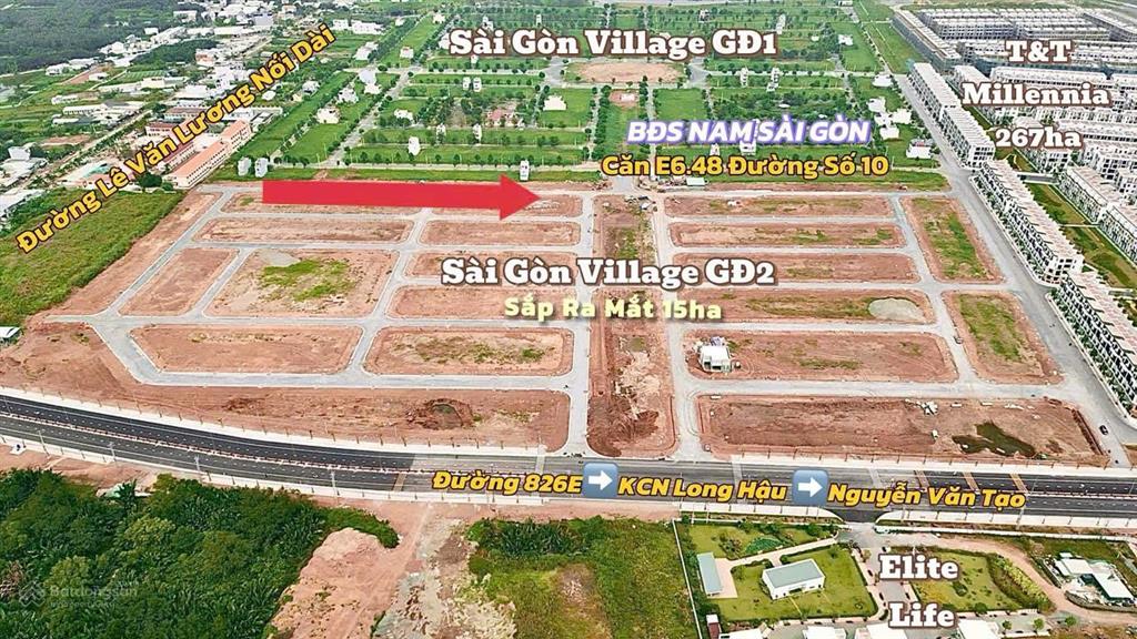 Saigon village trục chính dự án trục thông t&t đường lớn 17m giá ngộp chỉ  2ty6. dt 90m2. sổ hồng