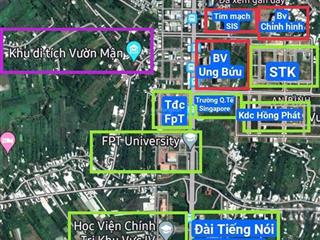 Cặp nền đường xuân hồng, kdc hai bên đường nguyễn văn cừ  đối diện bv nhi cần thơ 8,5 tỷ