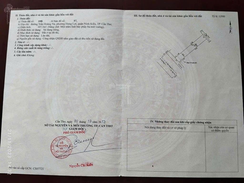 Nhà 11,7 tỷ 1 trệt 1 lầu, mặt tiền đường trần hoàng na  gần ngã tư 30/4, q ninh kiều, tp cần thơ