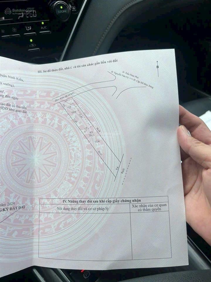 Bán 504,5 mét vuông đất hẻm 9 đường trần nam phú thông ra nguyễn văn cừ và kdc đại ngân, tp cần thơ