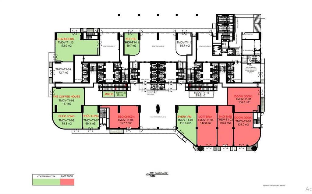 Bql cho thuê vp hạng a tại tòa rox hồ tùng mậu. dt 100m21000m2 giá ưu đãi cho khách hàng vào sớm