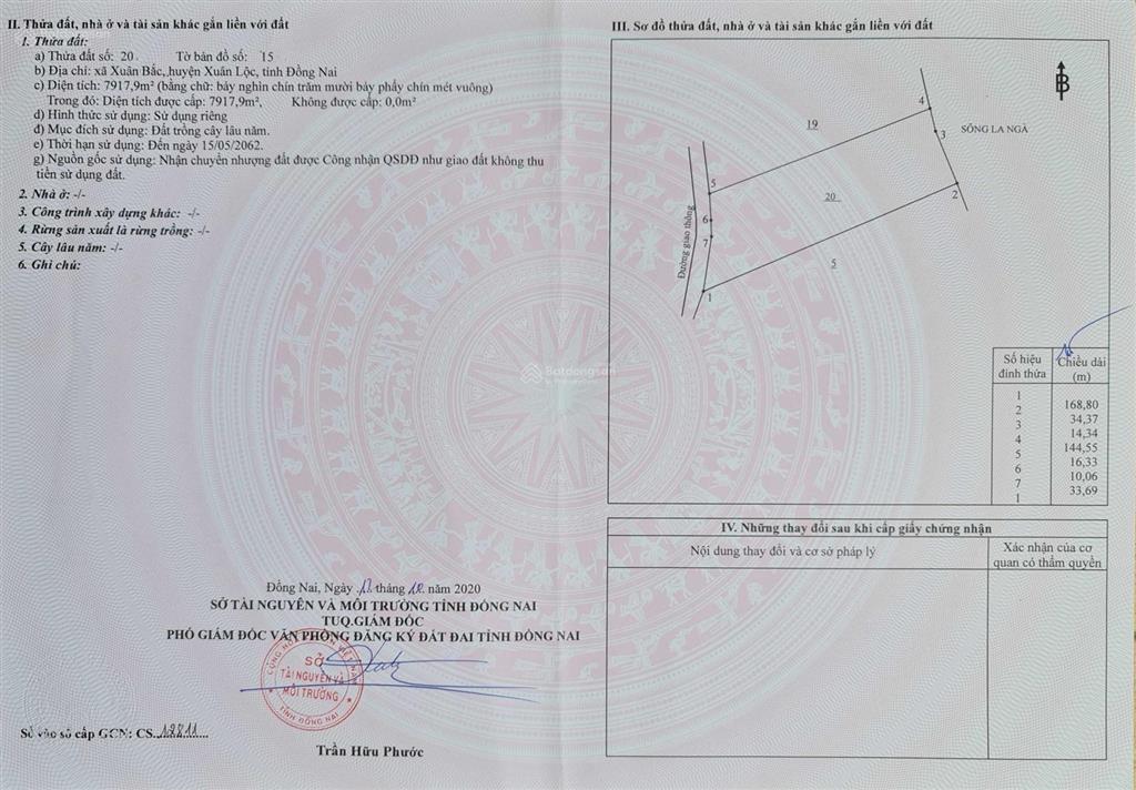 Bán nhanh đất mặt tiền sông la ngà view sông và rừng 350tr/sào