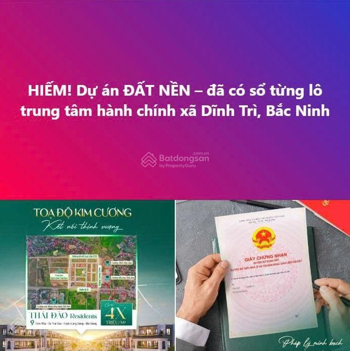Bán lô đất mặt đường ql31  đối diện cao đẳng việt hàn  sổ đỏ chính chủ  hỗ trợ ls 0%