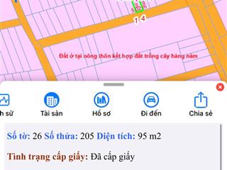 Bán đất 95m2 tại ấp 7, an phước, long thành, 1,15 tỷ siêu hot