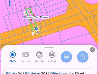 Bán đất phường tam phước, 5x22,8m sổ riêng thổ cư đường thông dân kín