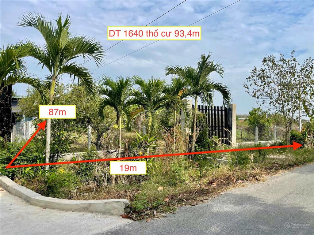 Bán đất xã thái mỹ củ chi mặt tiền phạm thị liền 1640m2 thổ 93,4m2. giá bán 6 tỷ 500 triệu có bớt