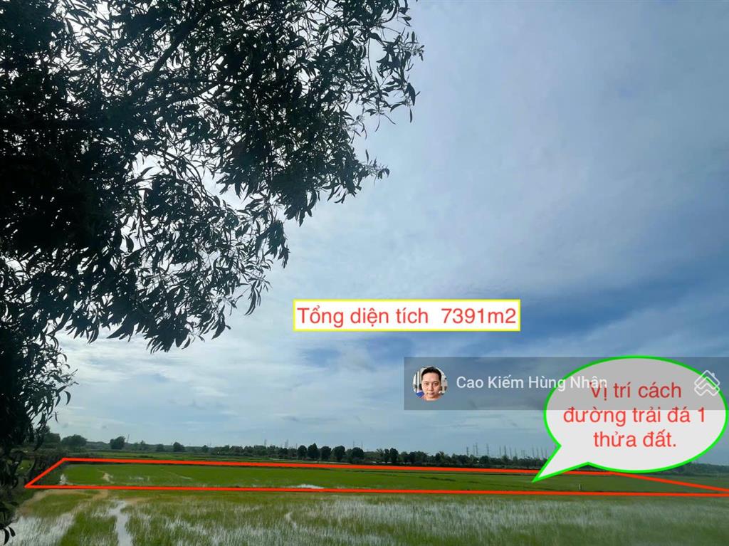 Bán đất lúa  vườn xã trung lập hạ diện tích 7391m2. giá bán chỉ 3 tỷ 700 triệu có thương lượng