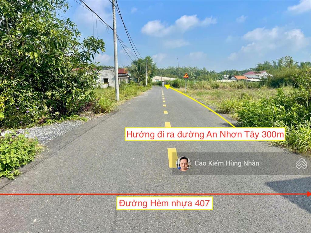 Đất bán xã an nhơn tây củ chi. diện tích 5x22 thổ cư. giá bán 1 tỷ 300 triệu có bớt