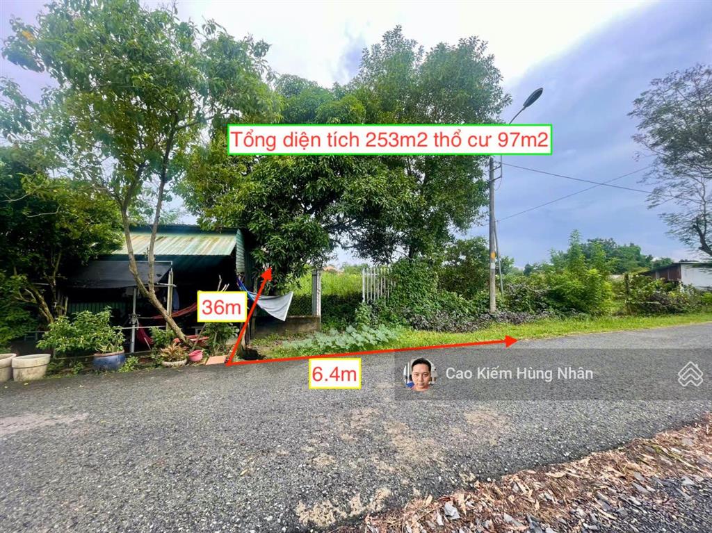 Bán đất giá rẻ xã thái mỹ 253m2 thổ cư 97m2 (6.4x36m). giá bán 1 tỷ 850 triệu có thương lượng