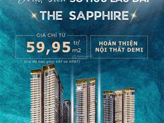 Căn hộ view biển sở hữu sổ đỏ lâu dài loại 1pn tầng cao trực diện biển, có sẵn nội thất tân cổ điển