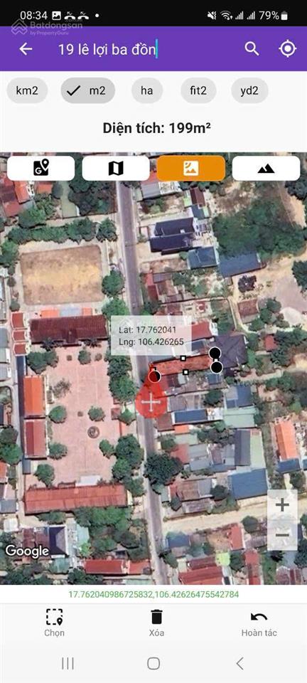 Chính chủ gửi bán lô đất đường lê lợi đối diện trường c2 ba đồn  ba đồn  quảng bình (188m2)