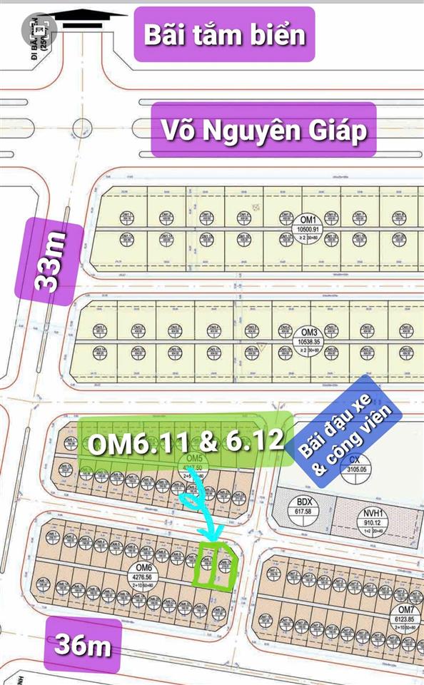 Bán cặp góc siêu đẹp om6 sa động, bảo ninh, đồng hới, quảng bình (388m2, 11,x tỷ)