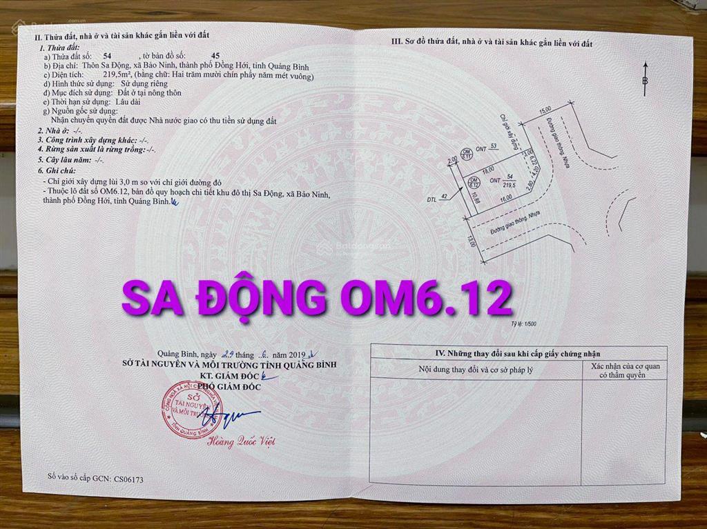 Bán cặp góc siêu đẹp om6 sa động, bảo ninh, đồng hới, quảng bình (388m2, 11,x tỷ)