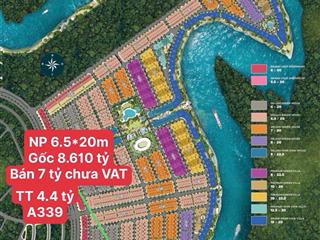 Lỗ net 1,6 tỷ nhà phố 6.5*20m, đảo phượng hoàng aqua city