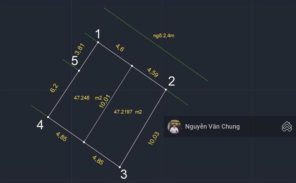 Chính chủ bán lô đất 47m2 ngang 4,6m nở hậu tại phạm hải, đông lãm, đa phúc. giá chỉ 1,3x tỷ