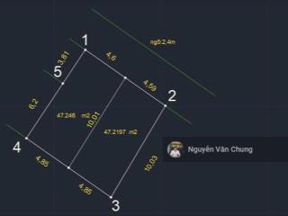 Chính chủ cần bán lô đất 47m2 ngang 4,6m nở hậu tại phạm hải, đông lãm, đa phúc. giá chỉ 1,3x tỷ