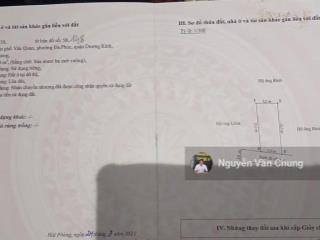 Bán lô đất 63m2 mặt ngõ 4m tại vân quan  hưng đạo (đa phúc, dương kinh cũ) giá chỉ 2x triệu/m2