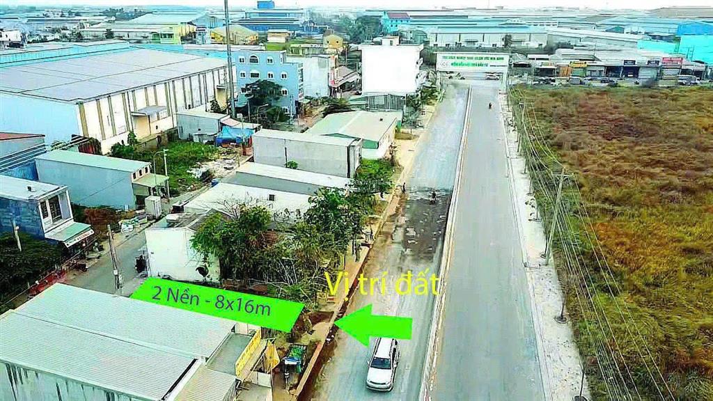 Bán 2 nền 8x16m (128m2 thổ) có 2 mt kinh doanh, xây khách sạn. (mặt trước 21m mặt sau 10m). sổ sẵn