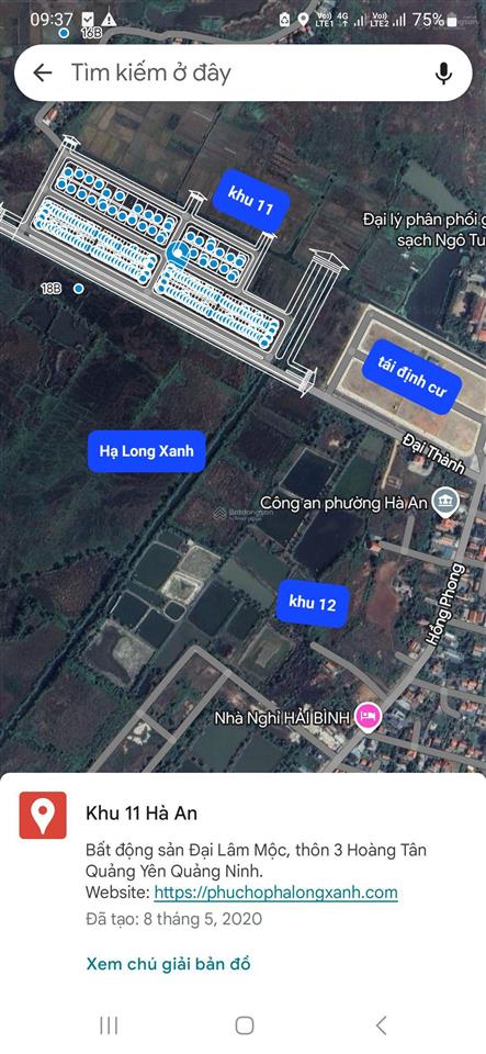 Bán đất 90m2 giá 1 tỷ 9 khu 11 phường hà an, quảng yên đối diện hạ long xanh