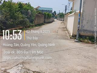 Bán đất 200m2, tại thôn 3 hoàng tân, giá 15 tr/m2, lõi dự án hạ long xanh
