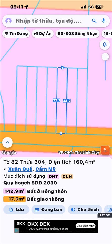 Nền thổ cư tại xuân quế, đồng nai, 990tr, 160m2