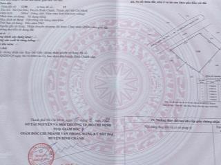 Bán đất chính chủ mặt tiền đường nguyễn văn thời, xã long hưng (xã quy đức, bình chánh cũ)