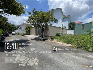 Bán đất 275m2, 23 tỷ, đ. số 3 (kế khu vạn phúc  cách quốc lộ 13 500m) p. hiệp bình phước, thủ đức