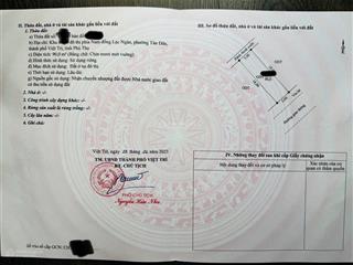Bán đất chính chủ khu đô thị lạc ngàn, phường tân dân, tp việt trì