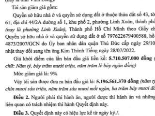 5x21=104m2 đất phường linh xuân, tphcm, giá thu hồi vốn 5.2tỷ