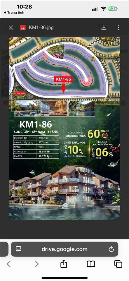 Căn song lập 15 tỷ komorebi biệt thự chuẩn nhật